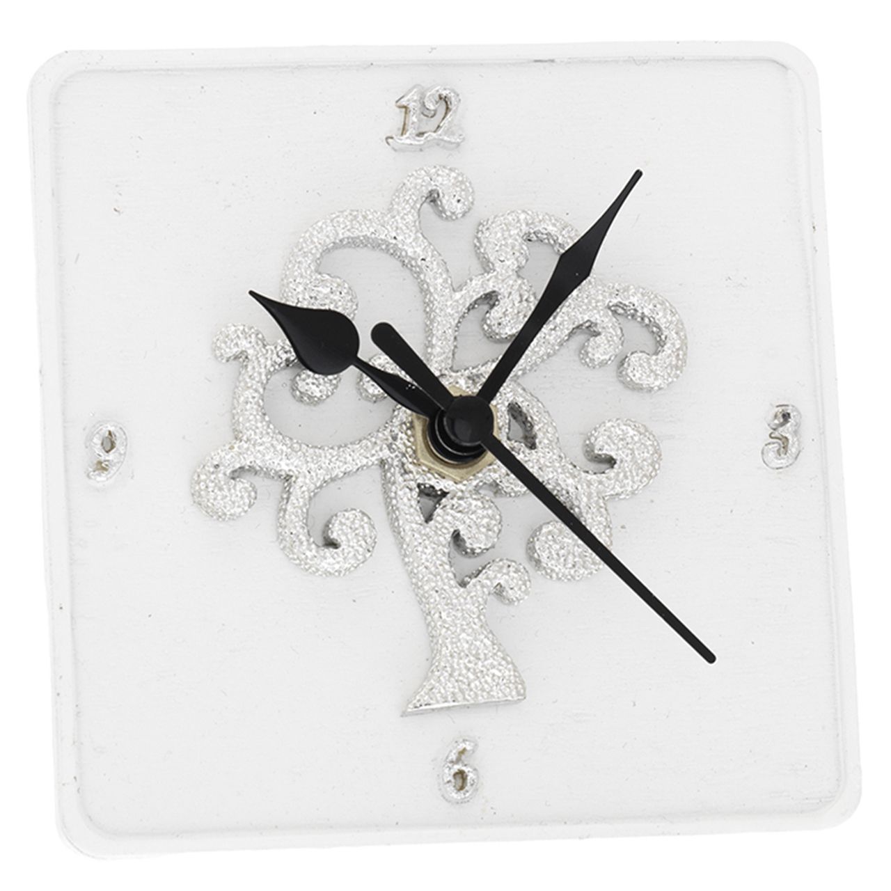 OROLOGIO DA TAVOLO 10x10 DECORO ALBERO
